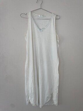 Olivaceous Women's White Eyelet Tiered Maxi Dress Size M